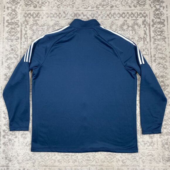 Adidas Golf Jacket Men's Full Zip French Terry 3 Stripe Navy Size 2XL XXL - Picture 4 of 5